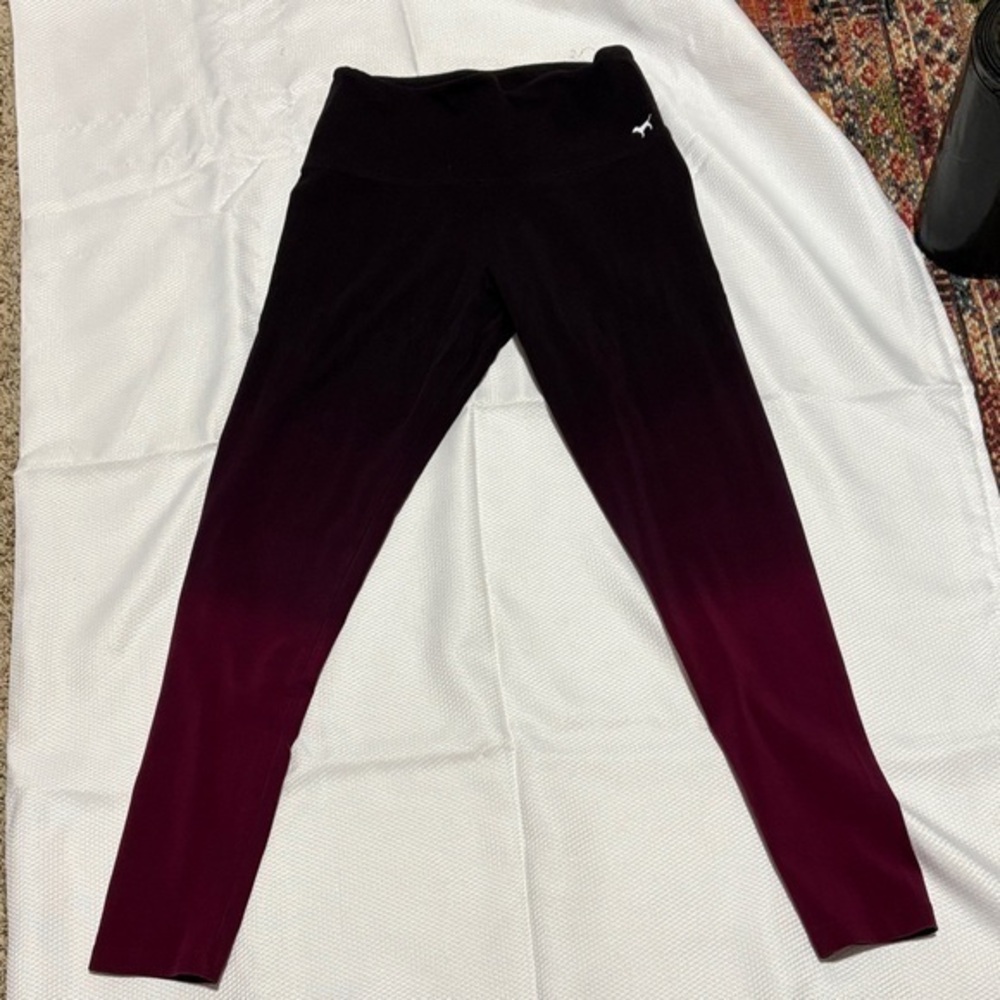 PINK Victoria's Secret Ombre Leggings - Black and Purple